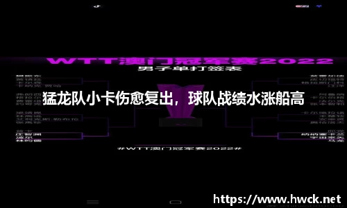 猛龙队小卡伤愈复出，球队战绩水涨船高